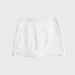 Abercrombie Scarlett linen mini skort white size small